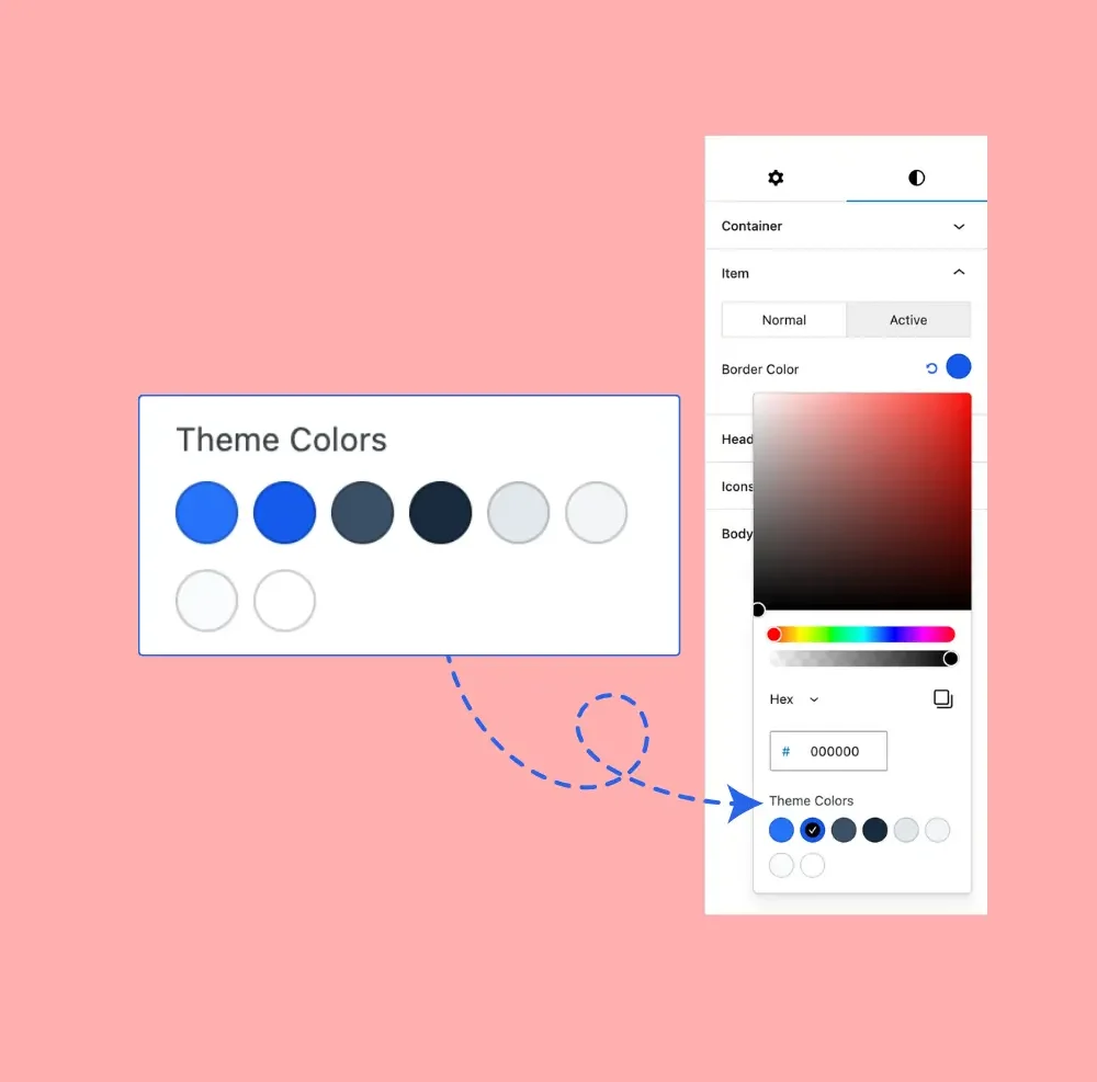 Theme Color Support accordion Theme Color Support